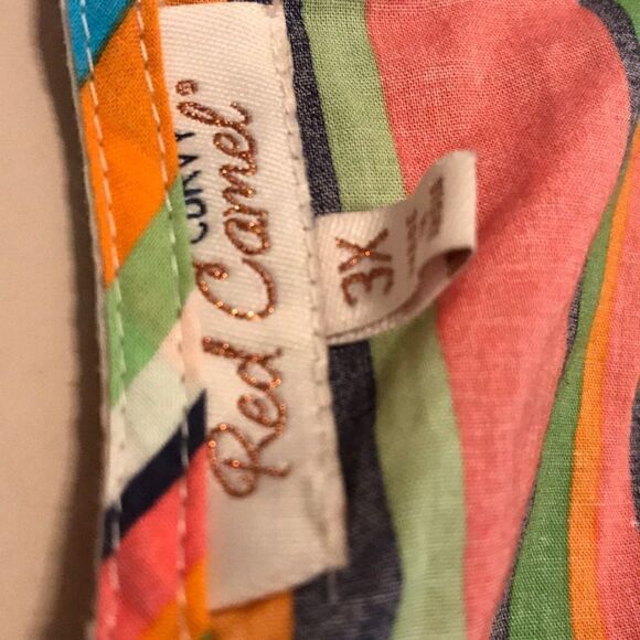 Red Camel Bold Stripe Tank Top - Size 3X - Picture 8 of 11